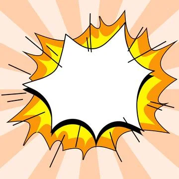 Comics Design Frames. Photo Frame Set With Explosion Bubbles For Add Collage Stock-Illustration