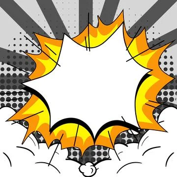 Comics Design Frames. Photo Frame Set With Explosion Bubbles For Add Collage Stock Illustration