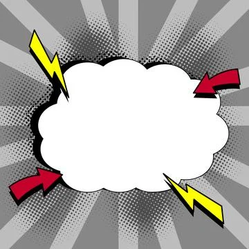Comics Design Frames. Photo Frame Set With Explosion Bubbles For Add Collage Stock Illustration