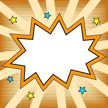 Comics Design Frames. Photo Frame Set With Explosion Bubbles For Add Collage Stock-Illustration