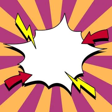 Comics Design Frames. Photo Frame Set With Explosion Bubbles For Add Collage Illustrazione stock