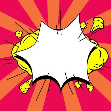 Comics Design Frames. Photo Frame Set With Explosion Bubbles For Add Collage Illustrazione stock