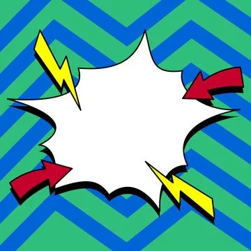 Comics Design Frames. Photo Frame Set With Explosion Bubbles For Add Collage Illustrazione stock