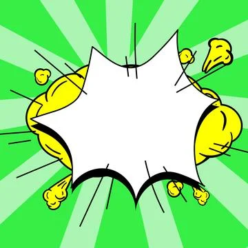 Comics Design Frames. Photo Frame Set With Explosion Bubbles For Add Collage Stock-Illustration