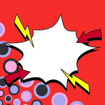 Comics Design Frames. Photo Frame Set With Explosion Bubbles For Add Collage Stock-Illustration