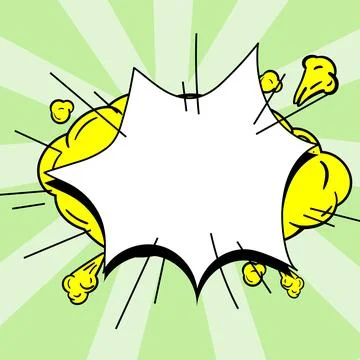 Comics Design Frames. Photo Frame Set With Explosion Bubbles For Add Collage Stock-Illustration
