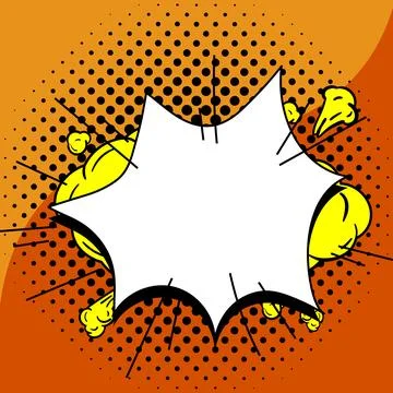 Comics Design Frames. Photo Frame Set With Explosion Bubbles For Add Collage Stock Illustration