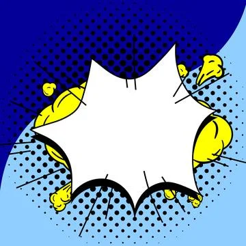 Comics Design Frames. Photo Frame Set With Explosion Bubbles For Add Collage Stock-Illustration