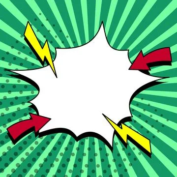 Comics Design Frames. Photo Frame Set With Explosion Bubbles For Add Collage Stock-Illustration
