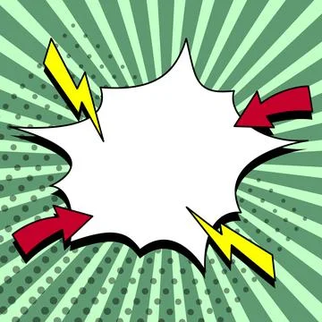 Comics Design Frames. Photo Frame Set With Explosion Bubbles For Add Collage Stock Illustration