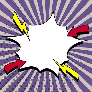 Comics Design Frames. Photo Frame Set With Explosion Bubbles For Add Collage Stock-Illustration