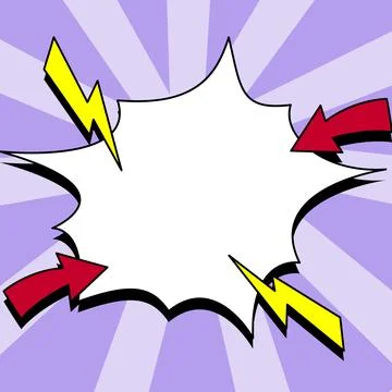 Comics Design Frames. Photo Frame Set With Explosion Bubbles For Add Collage Illustrazione stock