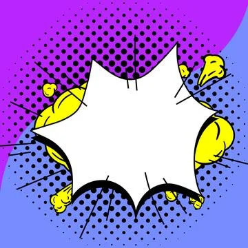 Comics Design Frames. Photo Frame Set With Explosion Bubbles For Add Collage Stock Illustration