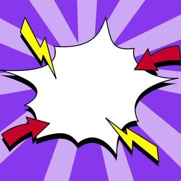 Comics Design Frames. Photo Frame Set With Explosion Bubbles For Add Collage Stock Illustration