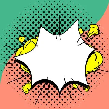 Comics Design Frames. Photo Frame Set With Explosion Bubbles For Add Collage Stock Illustration