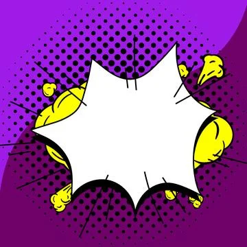 Comics Design Frames. Photo Frame Set With Explosion Bubbles For Add Collage Stock Illustration