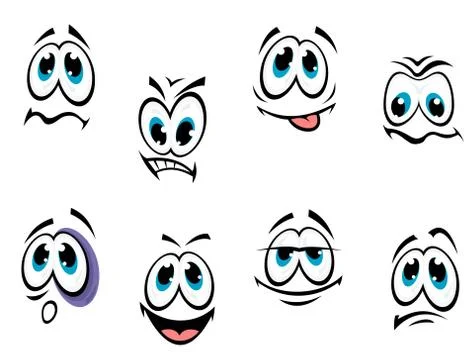 Comics faces set Stock-Illustration