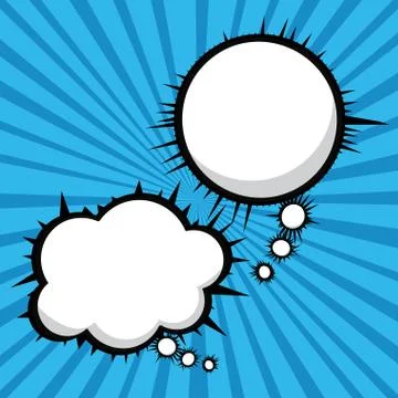 Comics icons over blue background vector illustration Stock Illustration
