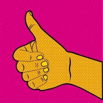 Comics ok icon over doted orange background vector illusttration .. Stock Illustration