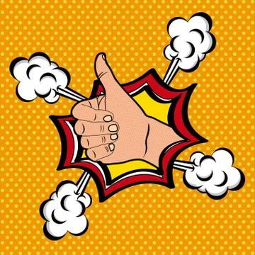 Comics ok over doted orange background vector illusttration .. イラスト素材
