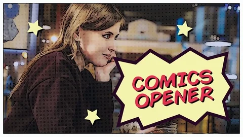 Comics Opener After Effects stock