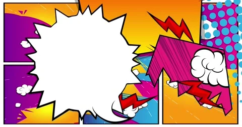 Comics pop art blank speech bubble backdrop Stock Footage 310418950
