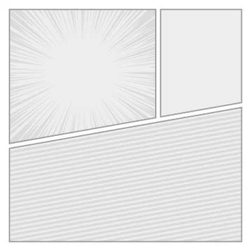 Comics pop art style blank layout template with dots pattern background vecto Illustrazione stock