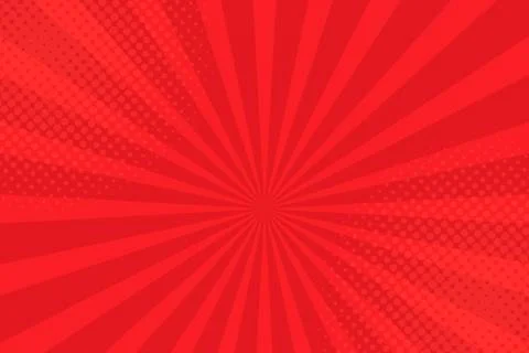 Comics rays background with halftones. Vector summer backdrop illustrations Stock Illustration