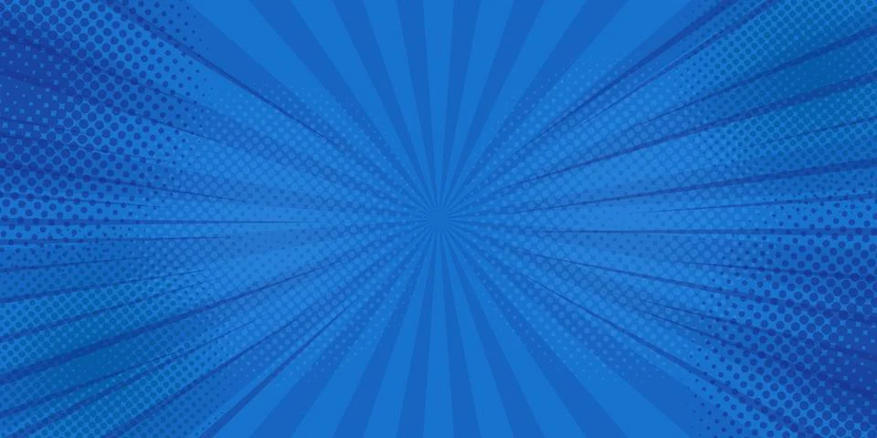 Comics rays background with halftones. Vector summer backdrop illustrations 库存插图