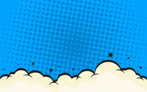 Comics rays background with halftones. vector illustration. Stock Illustration