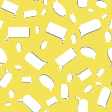 Comics speech balloons seamless vector pattern Stock-Illustration