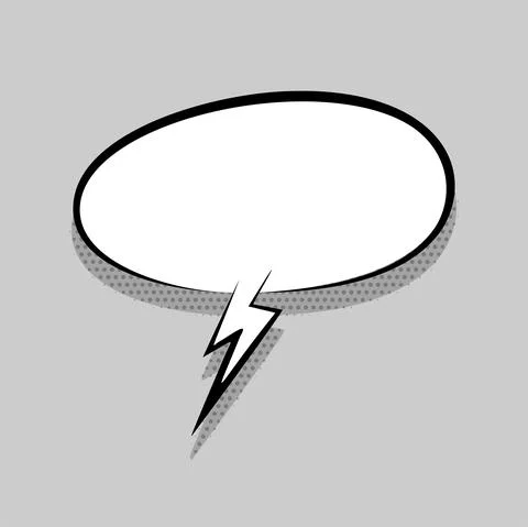 Comics speech bubble for text Stock Illustration