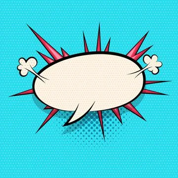 Comics speech bubble for text pop art design line art イラスト素材