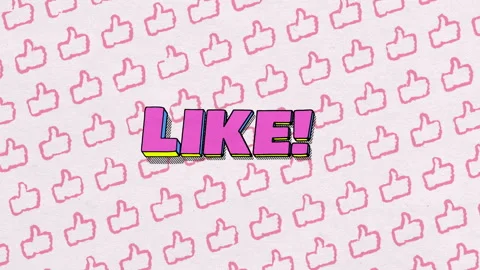 LIKE! - comics style 3D text with shadow on paper textured background Stock Footage 245297083