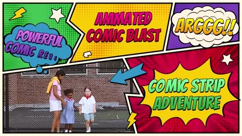 Comics Style Multiscreen Opener Stock After Effects
