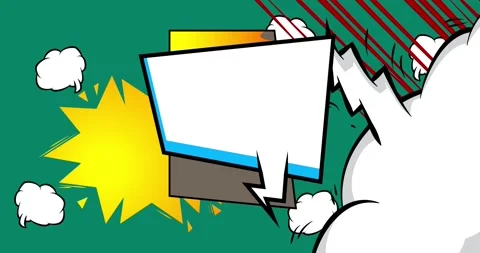 Comics vintage blank speech bubble backdrop Stock Footage 310280639