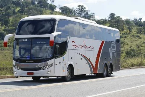 Comil Campione Invictus HD bus from Paraibuna Transportes with Mercedes Ben.. Stock Photos