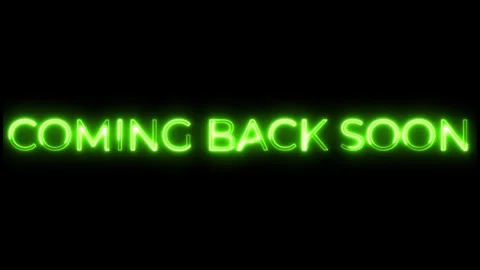 Coming Back Soon Neon Text Animation Vidéo 318339310