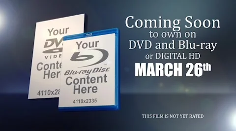 Coming to Bluray and DVD commercial Stock After Effects