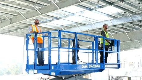 Coming Down On A Lift Stock Footage 123947832