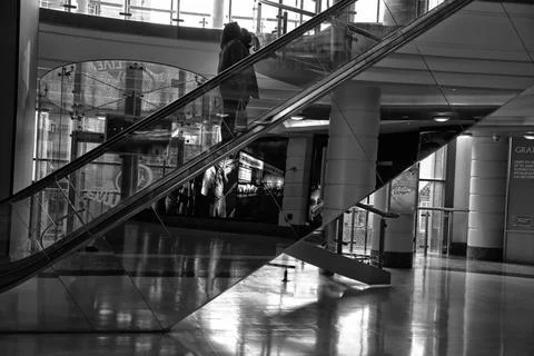 Coming down the stairs. Foto stock