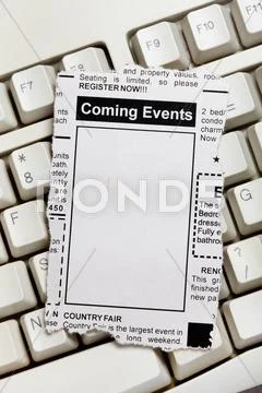 Coming Events Classifieds Stock Photos