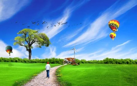 Coming home Stock Illustration