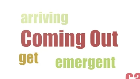 Coming Out Tag Cloud Animated Isolated Stock-Footage 103665072