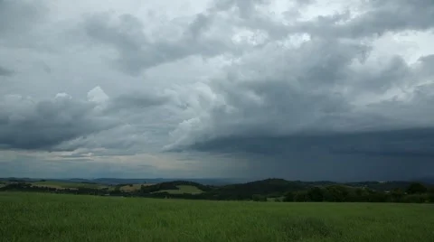 Coming rain, grass, universal landscape Stock Footage 47734195