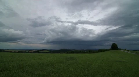 Coming rain, grass, universal landscape Stock Footage 47734253