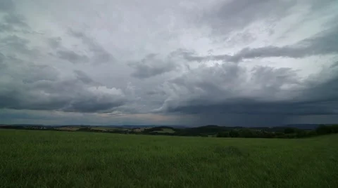 Coming rain, grass, universal landscape Stock Footage 47734351