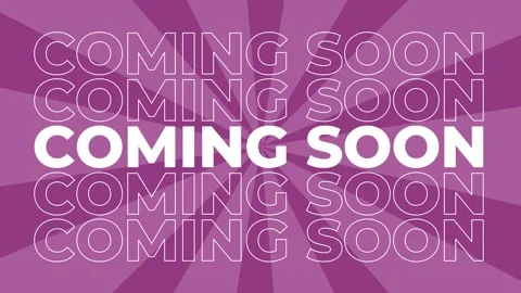 Coming soon 2D typography text animation graphics with spiral coloured digital Video stock 340545387