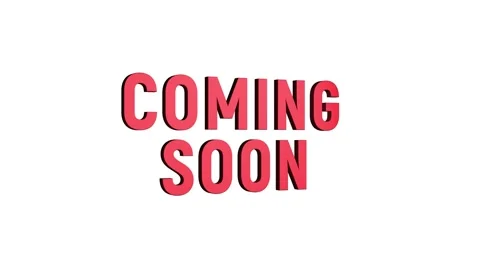Coming soon 3d text animation with horizontally word rotating effect. seaml.. Stock Footage 313775304