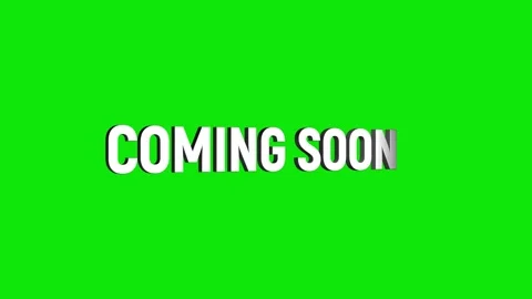 Coming soon 3d text animation with horizontally word rotating effect. seaml.. Stock Footage 313775316